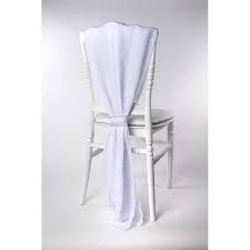 Noeud de chaise en mousseline blanche-R563