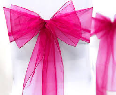 Noeud de chaise en Organza fuchsia - 94