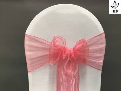 Noeud de chaise en Organza fuschia rouge - 110