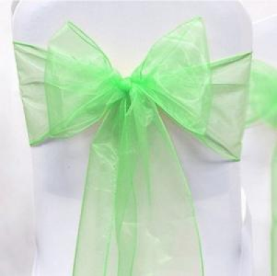 Noeud de chaise en Organza vert - 106