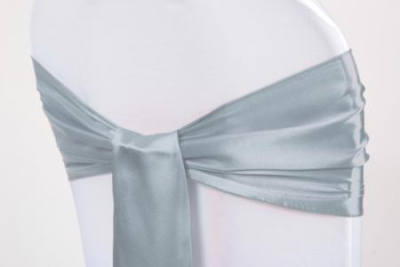 Noeud de chaise en Satin gris perle - 151