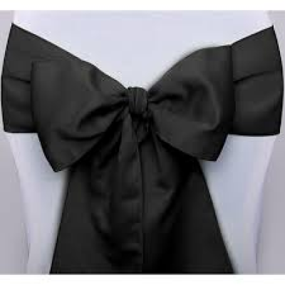 Noeud de chaise en satin noir - 150