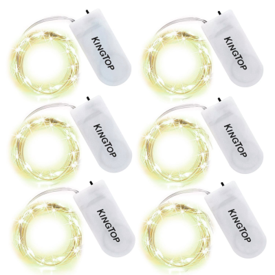 Guirlande lumineuse à piles 1 M blanc chaud - 62