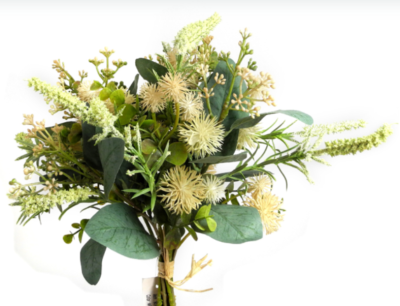 Bouquet artificiel couleurs naturelles et végétal - R584