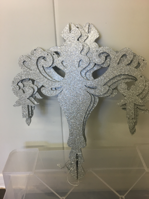 Chandelier pailleté argent