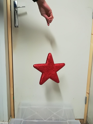 Etoile rouge pailletée