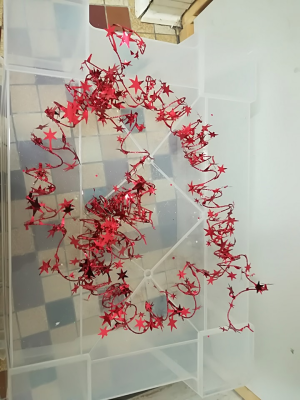 Guirlande d'étoiles rouges souple