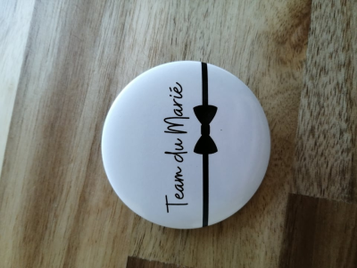 Badge Team du marié noeud pap