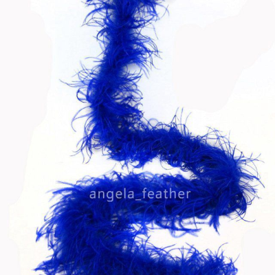 Boa  plume bleu marine