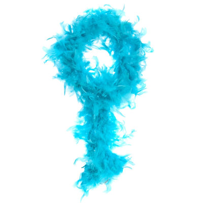 Boa plume turquoise
