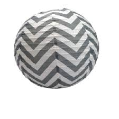 Boule chinoise gris cranté 35cm