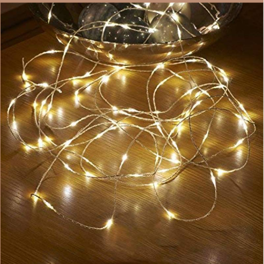 Guirlande rideau à piles