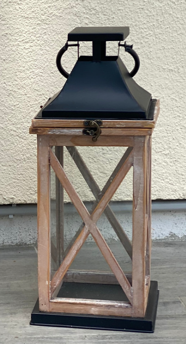 Lanterne Noé bois et métal de taille moyenne