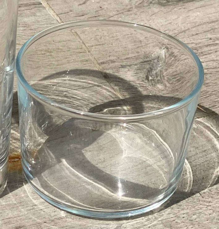 Photophore Bas Chloé en verre transparent