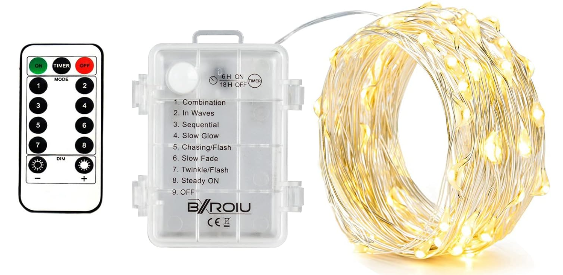 Guirlande de 5 m à piles