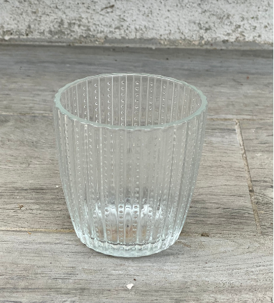 Photophore Alban en verre transparent