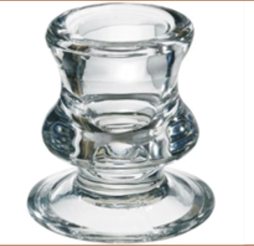 Bougeoir Titouan verre transparent
