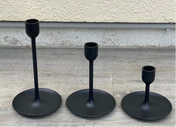 Bougeoir noir 3 tailles