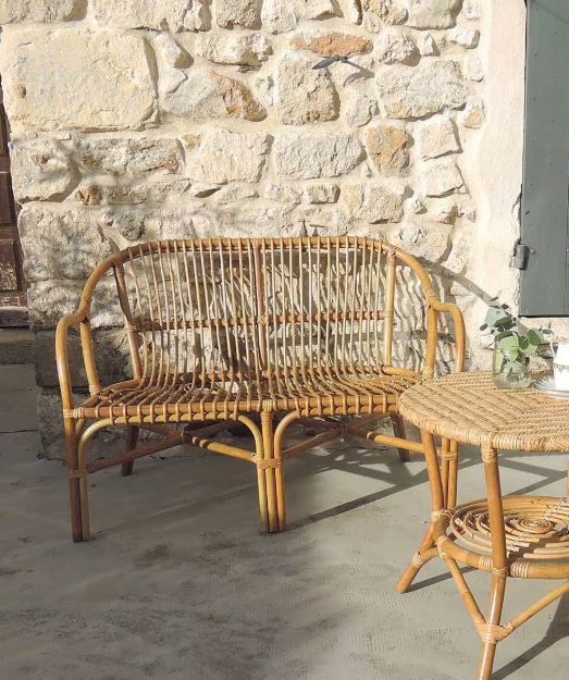Banquette en rotin