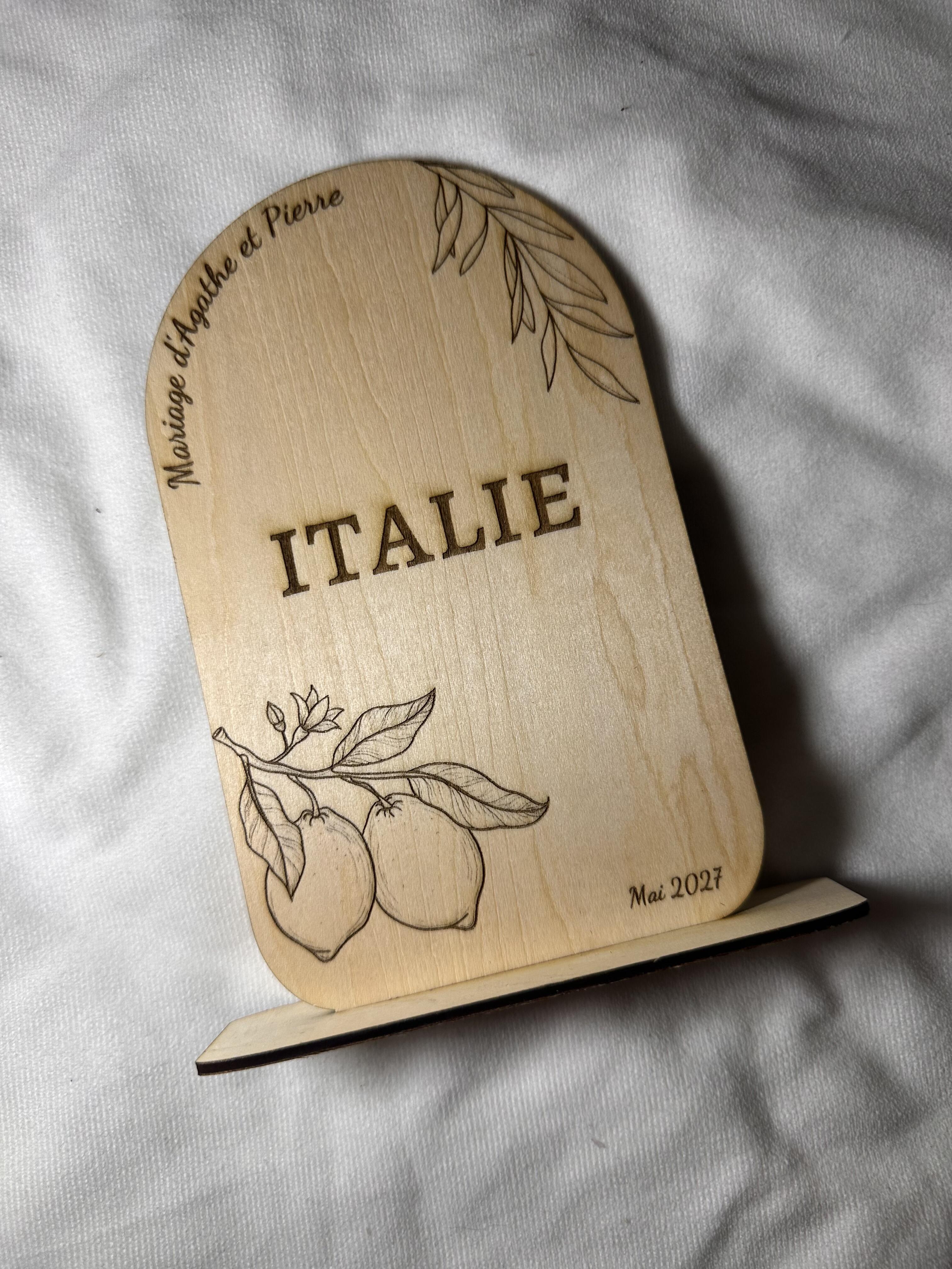 numéro de table Bois -