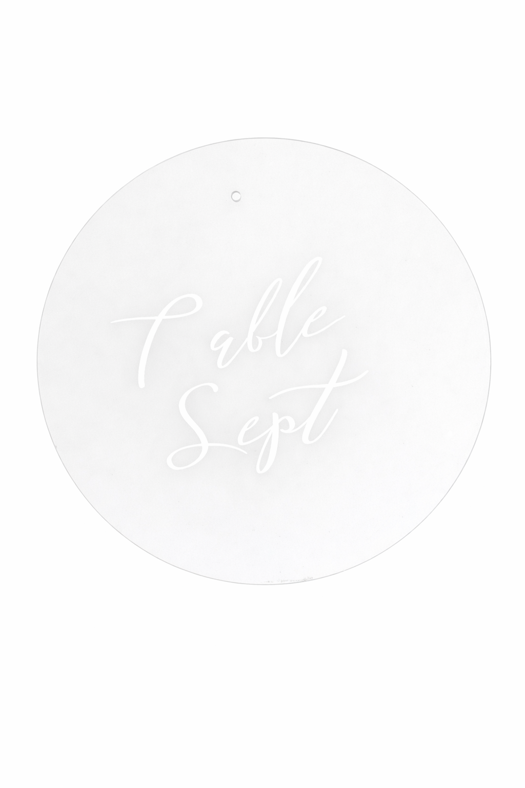 Rond transparent plan de table