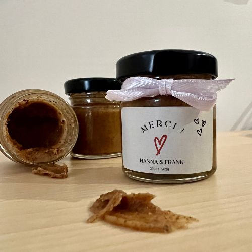 mini pot de pâte à tartiner miel & noisette - cadeau invités