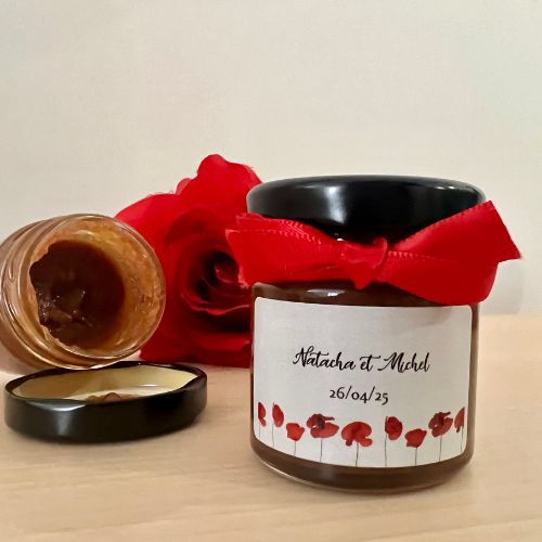 mini pot de miel caramel au beurre salé - cadeau invité