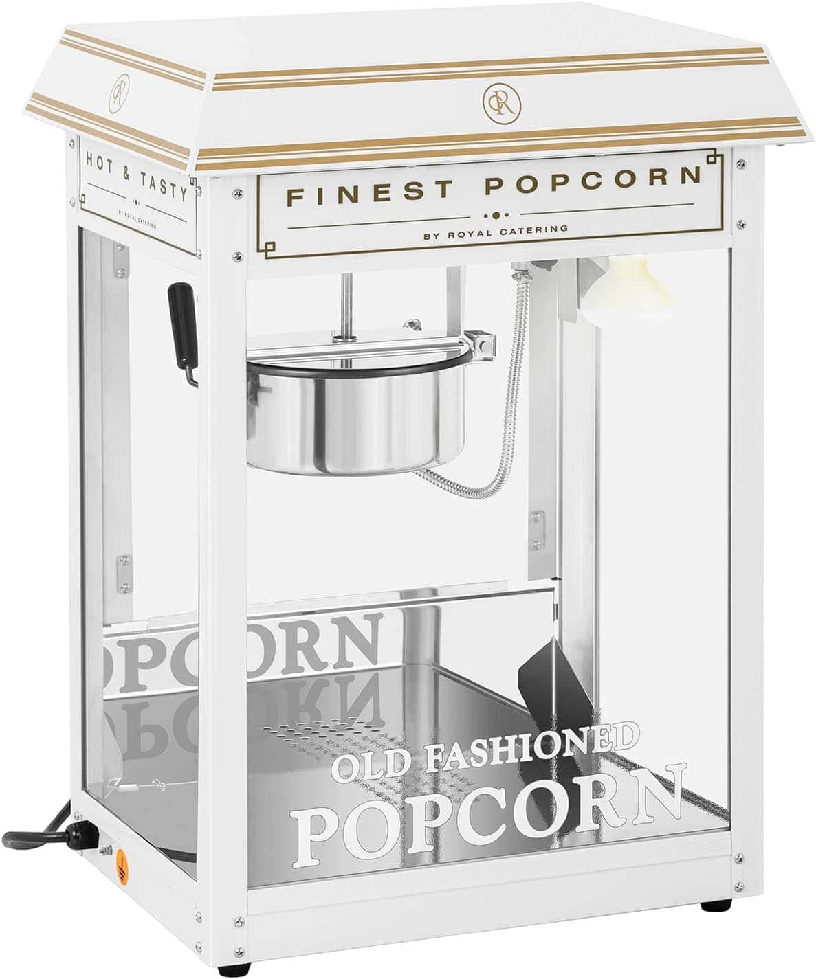 Machine à Popcorn Professionnelle Blanche avec Chariot
