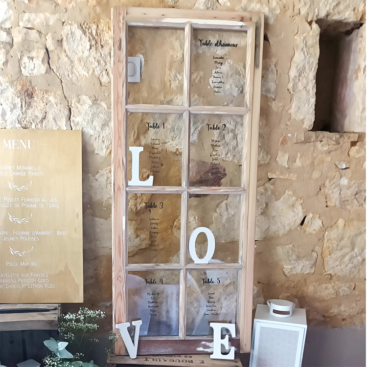 plan de table - fenêtre petit modèle