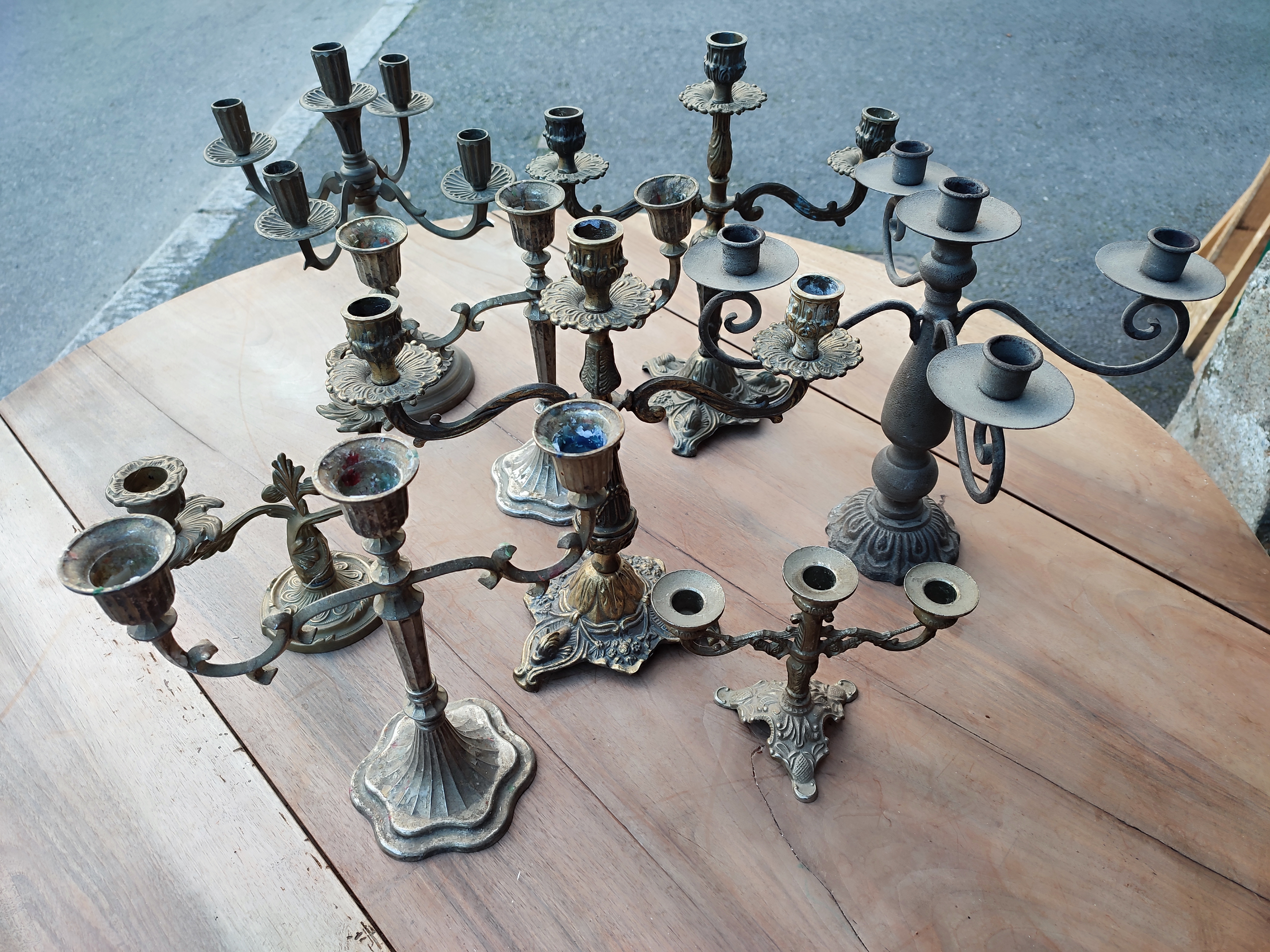 Bougeoirs en laiton - multibranches