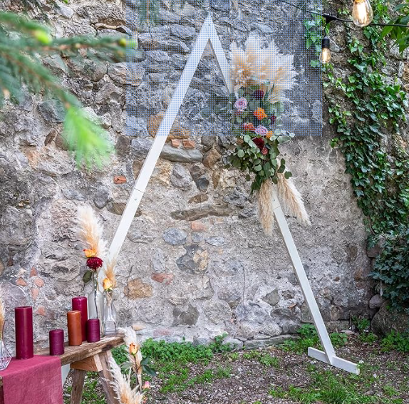 Arche triangle simple blanche