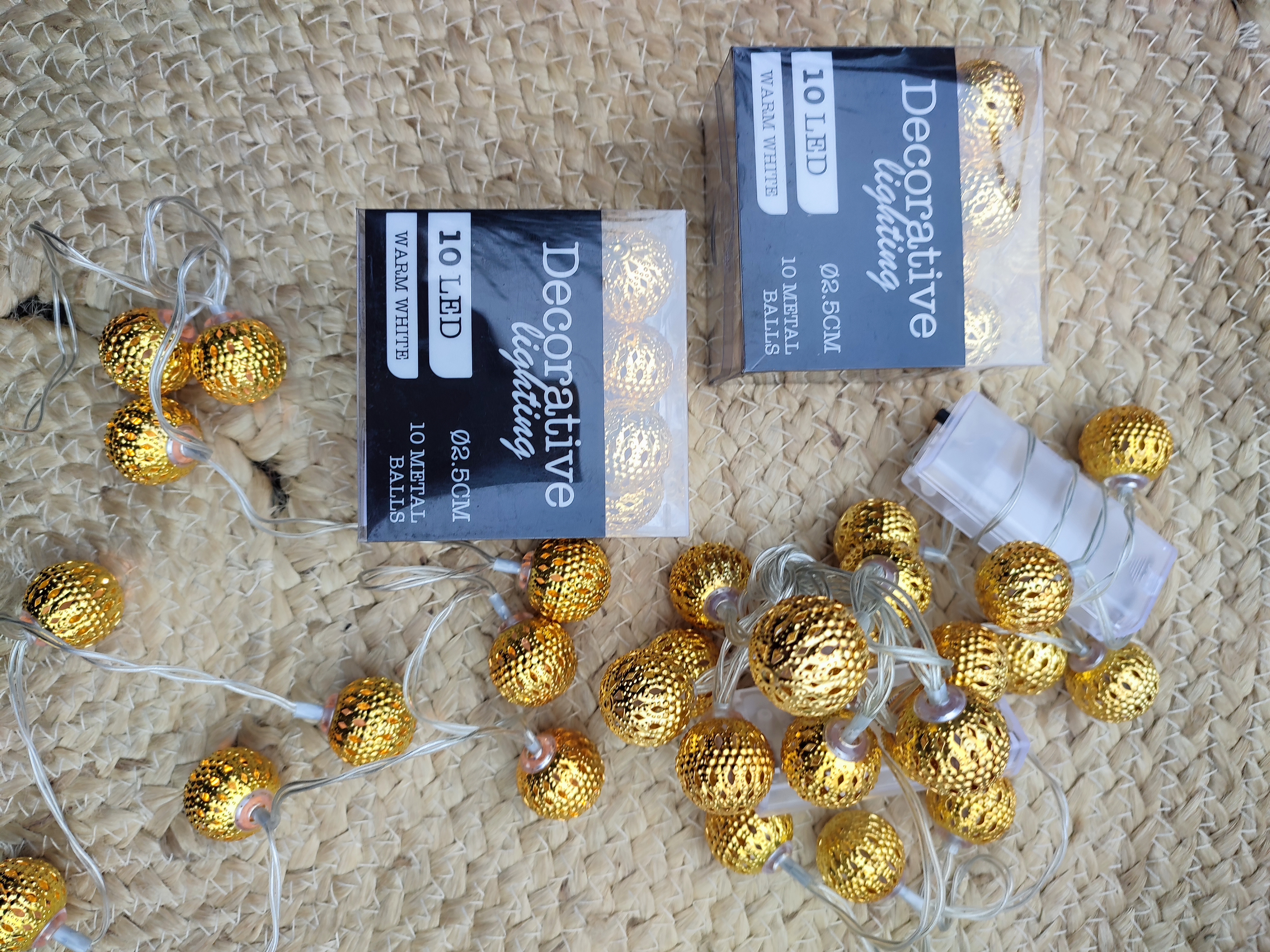 guirlande boules dorées