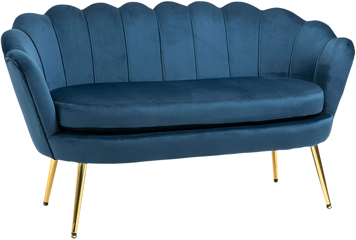 Canapé velours bleu