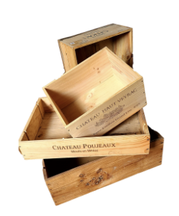 Lot de 6 caisses à vin