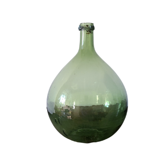 Dame jeanne ronde verte 25cm