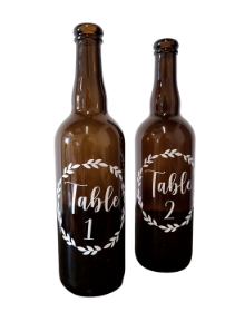 Bouteille numéro de table