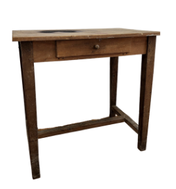 Table rustique avec tiroir
