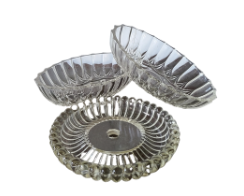 Lot de 3 Cendriers en verre vintage