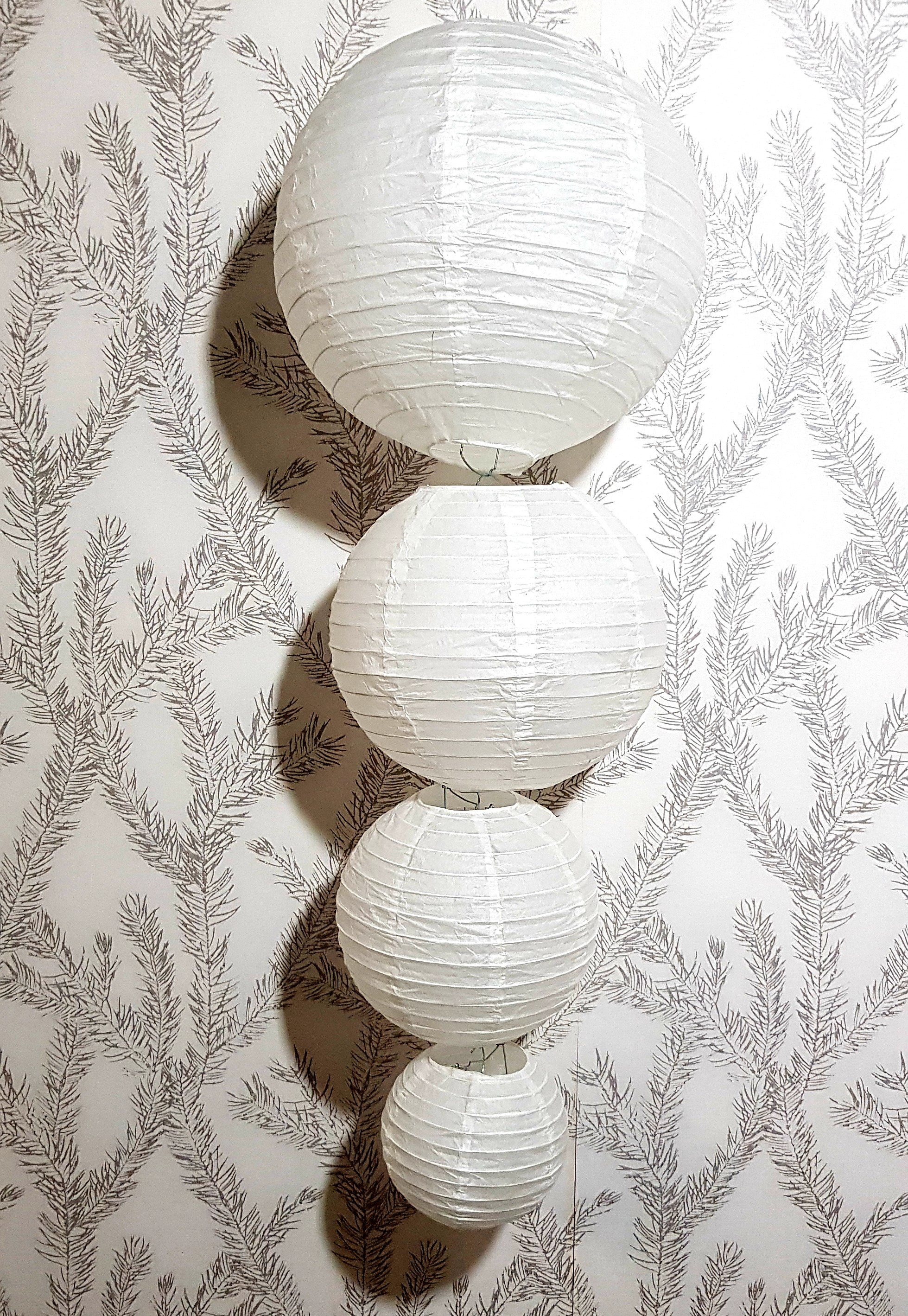 Lampion blanc 15, 20, 25 et 30cm