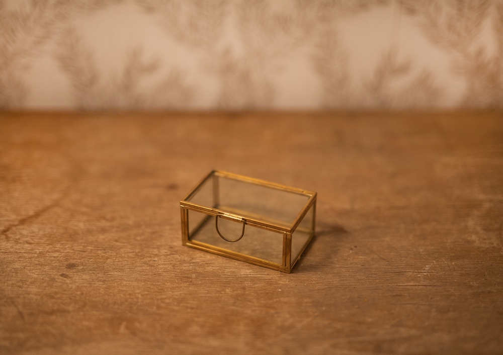 Boite alliance rectangulaire doré