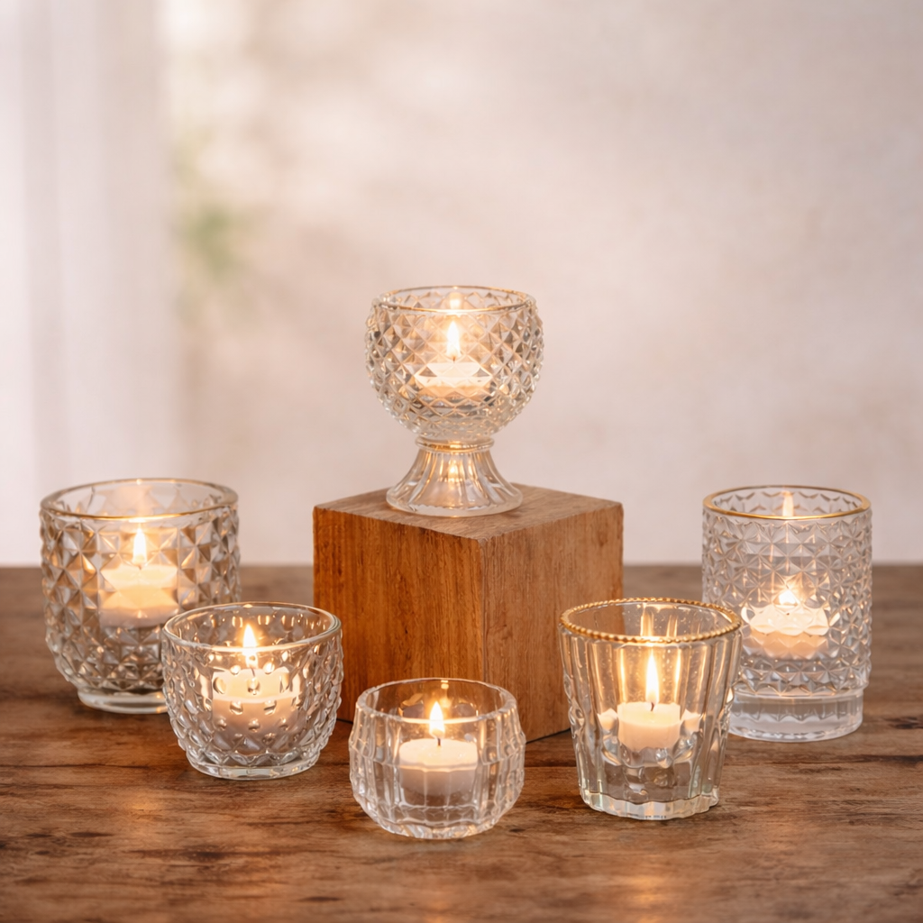 Photophores en verre petit