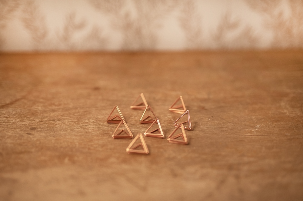 Marque place rose gold triangle