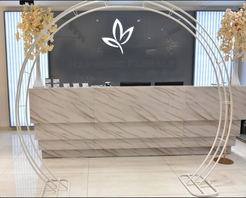 Arche à fleurir ronde blanche