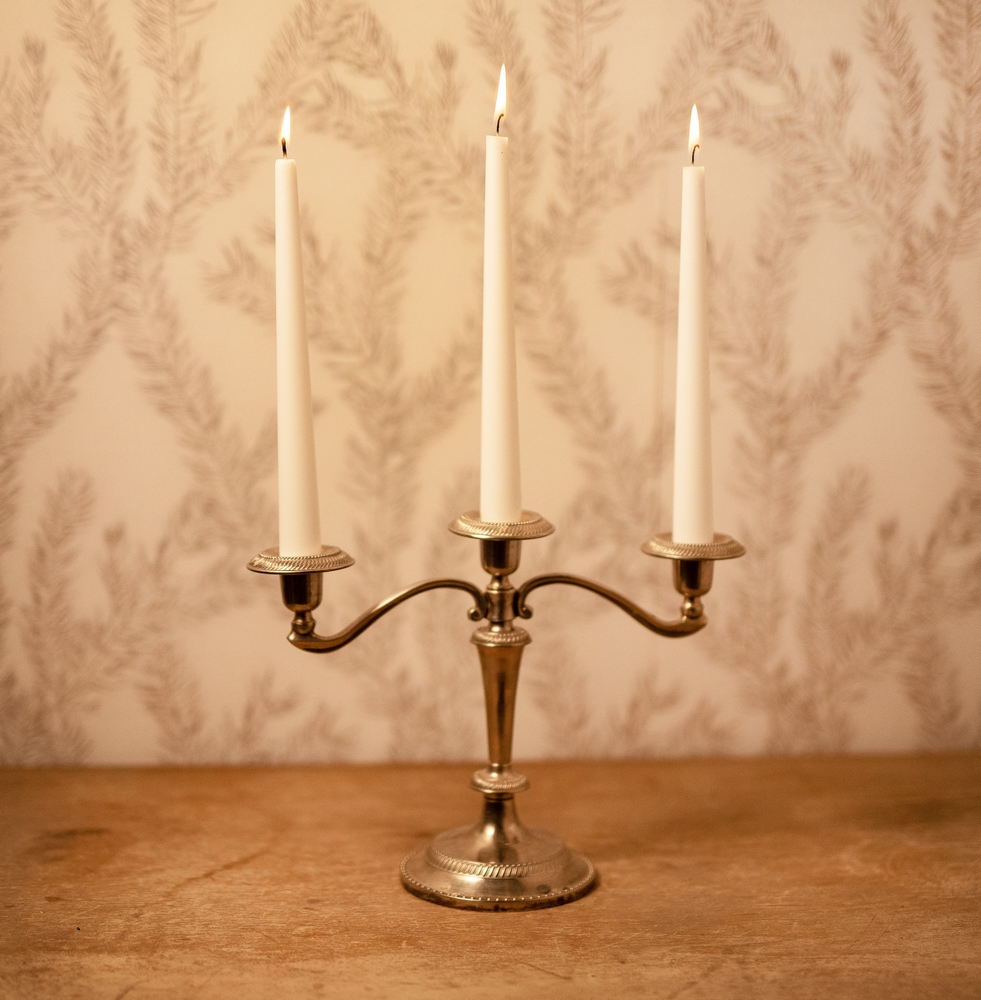 Chandelier 3 branches argent