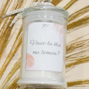 Bougie blanche Veux-tu être mon témoin ?