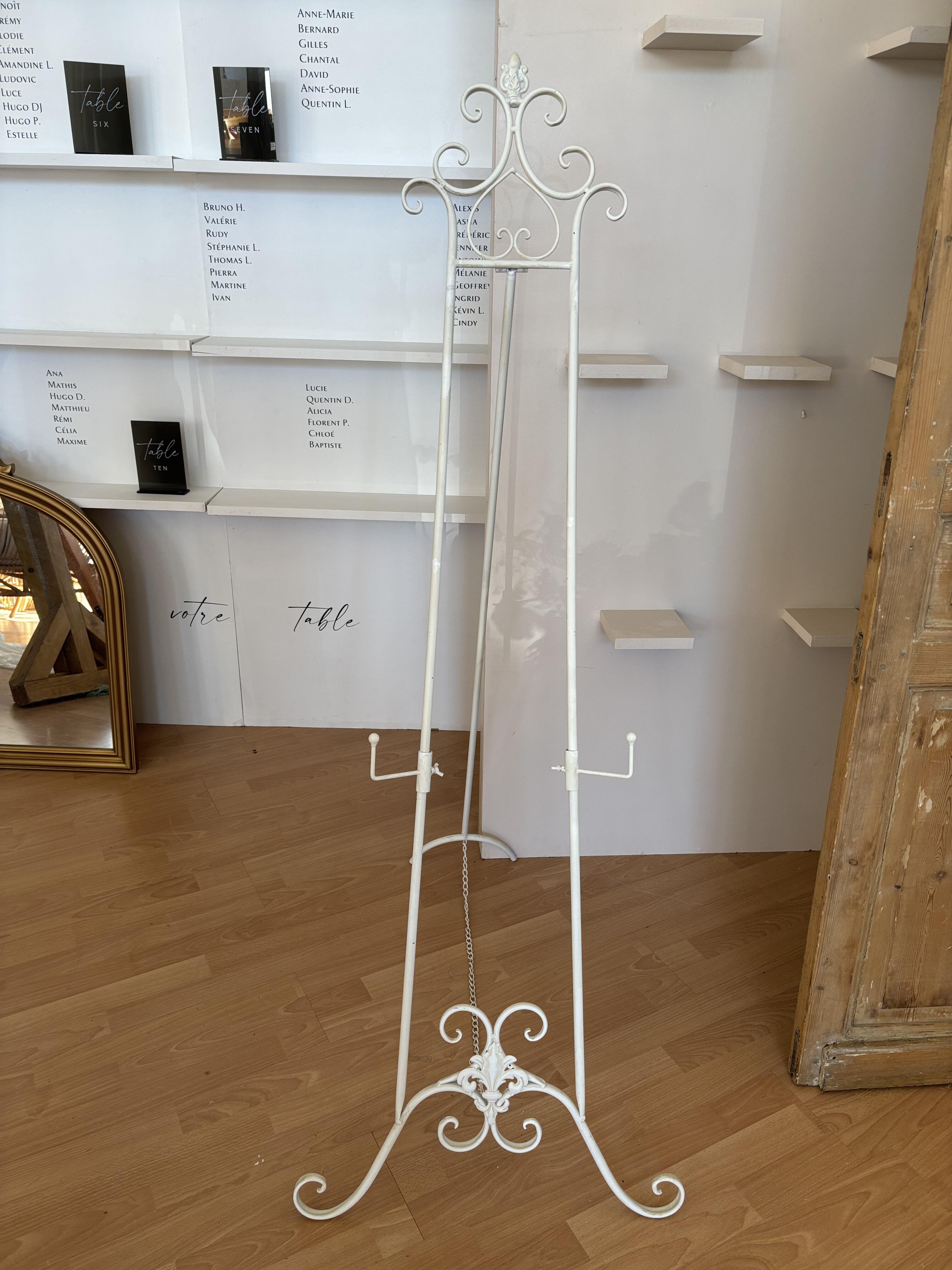 CHEVALET Fer forgé blanc