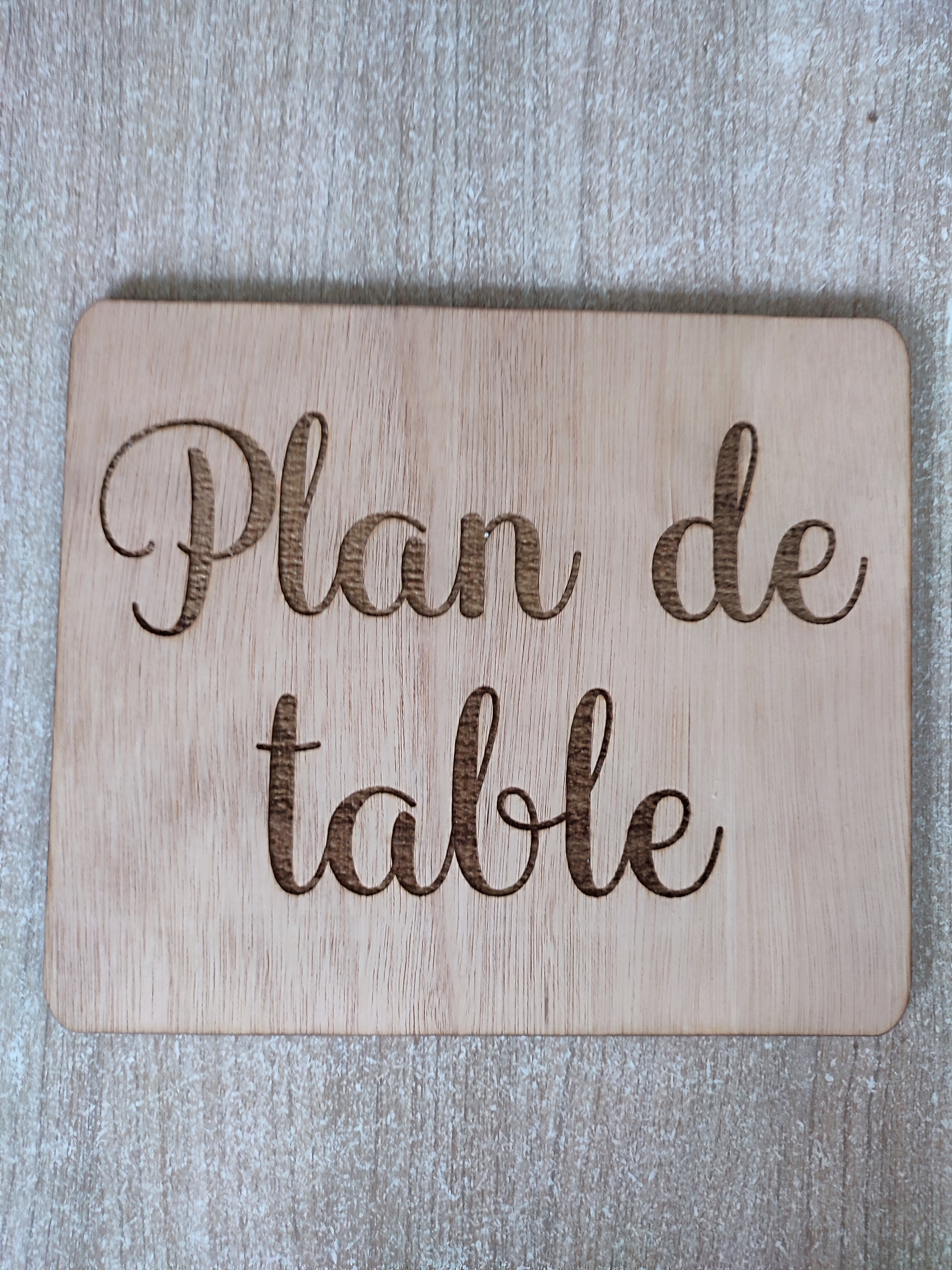 Panneau plan de table