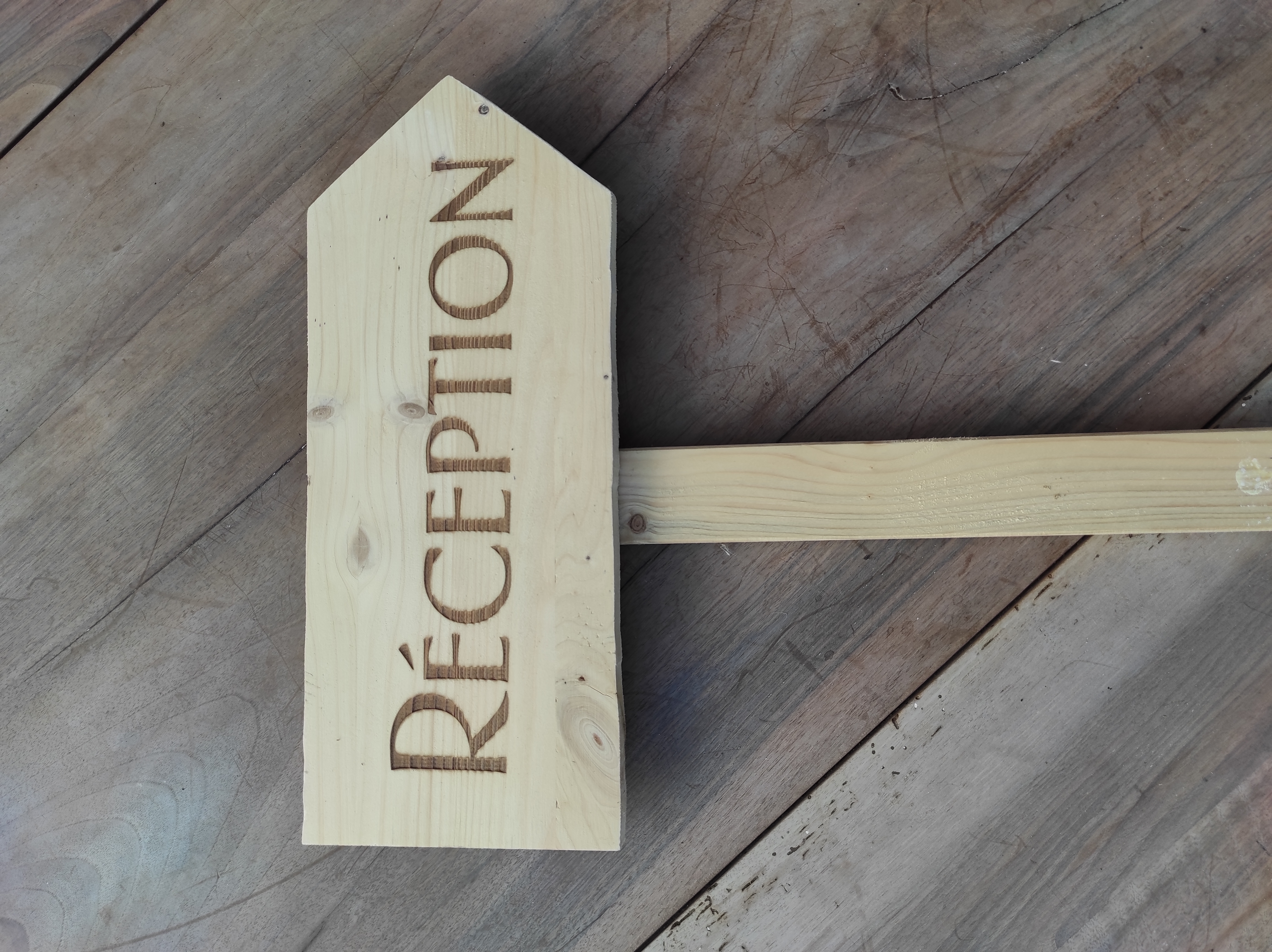 Panneau directionnel réception