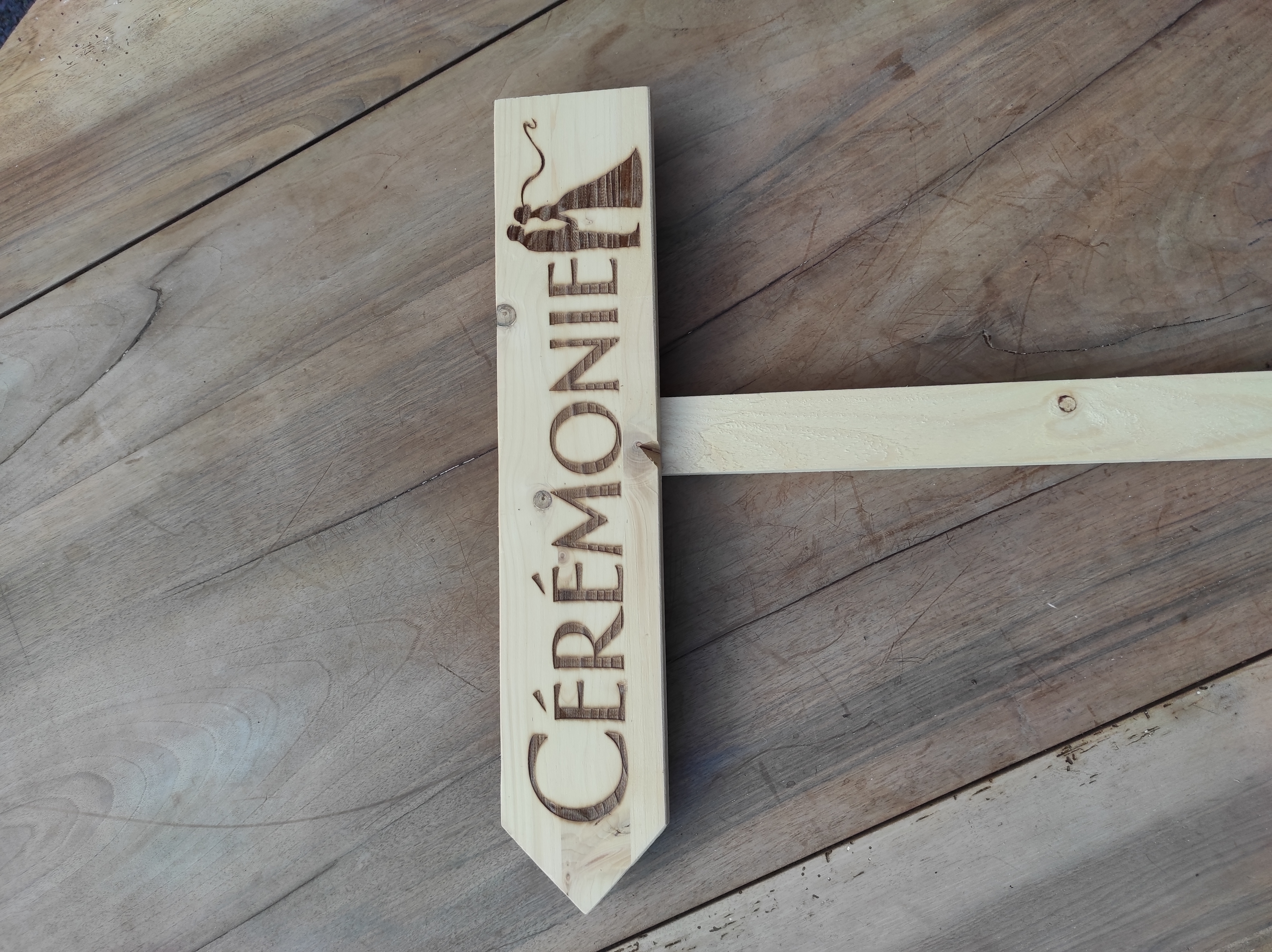 Panneau directionnel Cérémonie