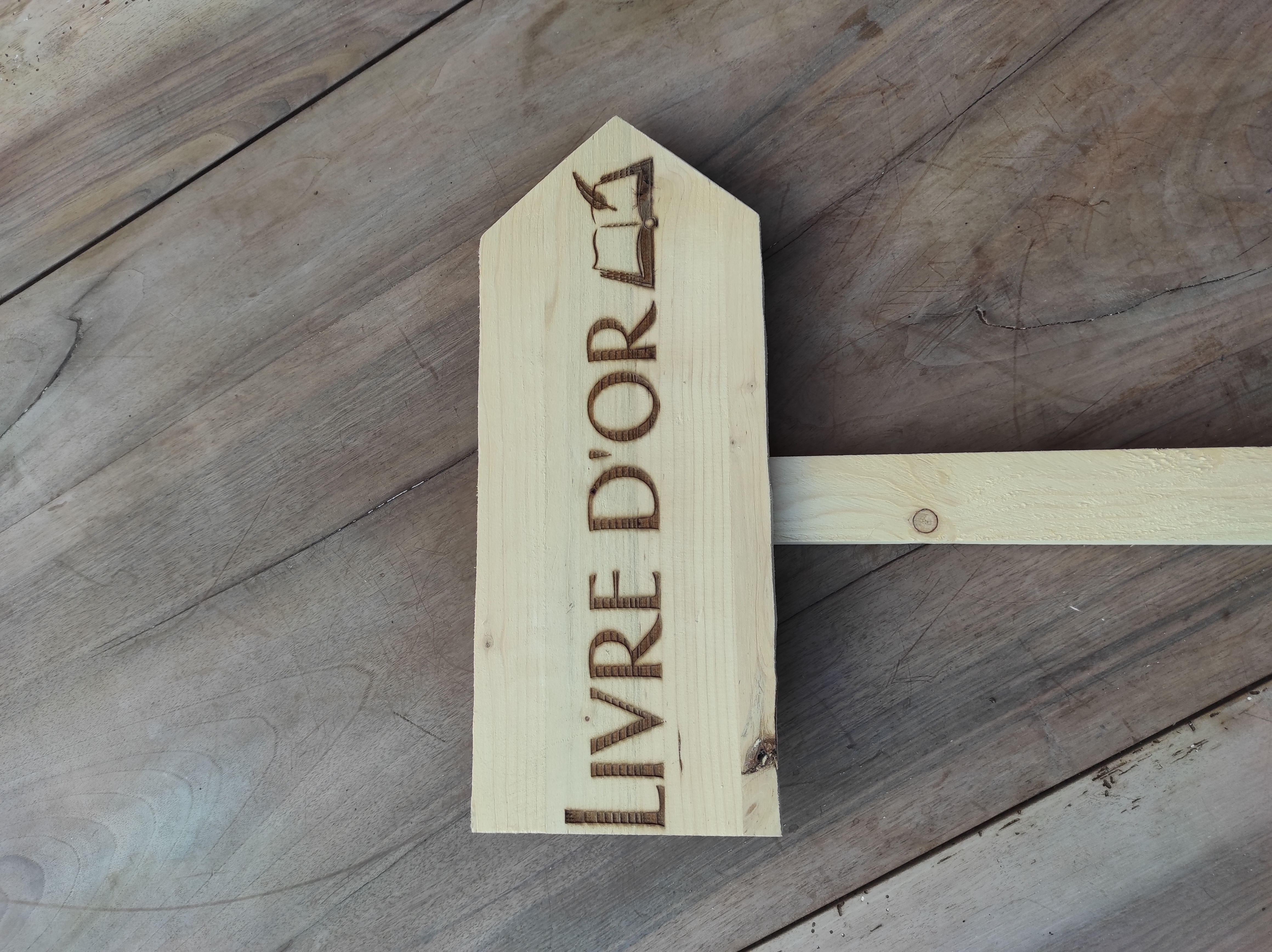 Panneau directionnel Livre d'or